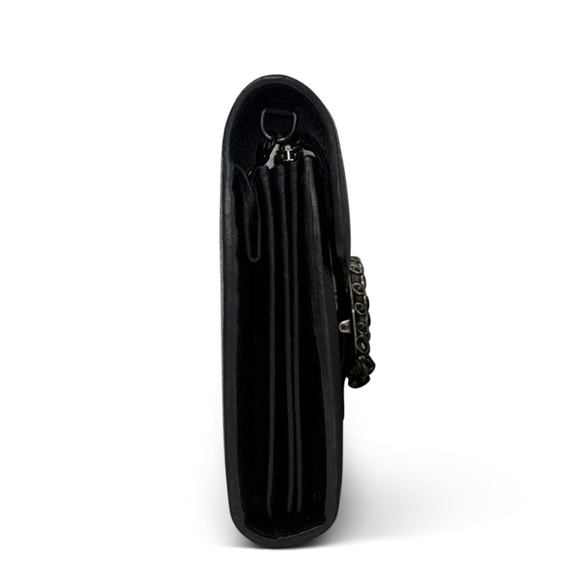 Gucci Dionysus Wallet on Chain in Black Leather