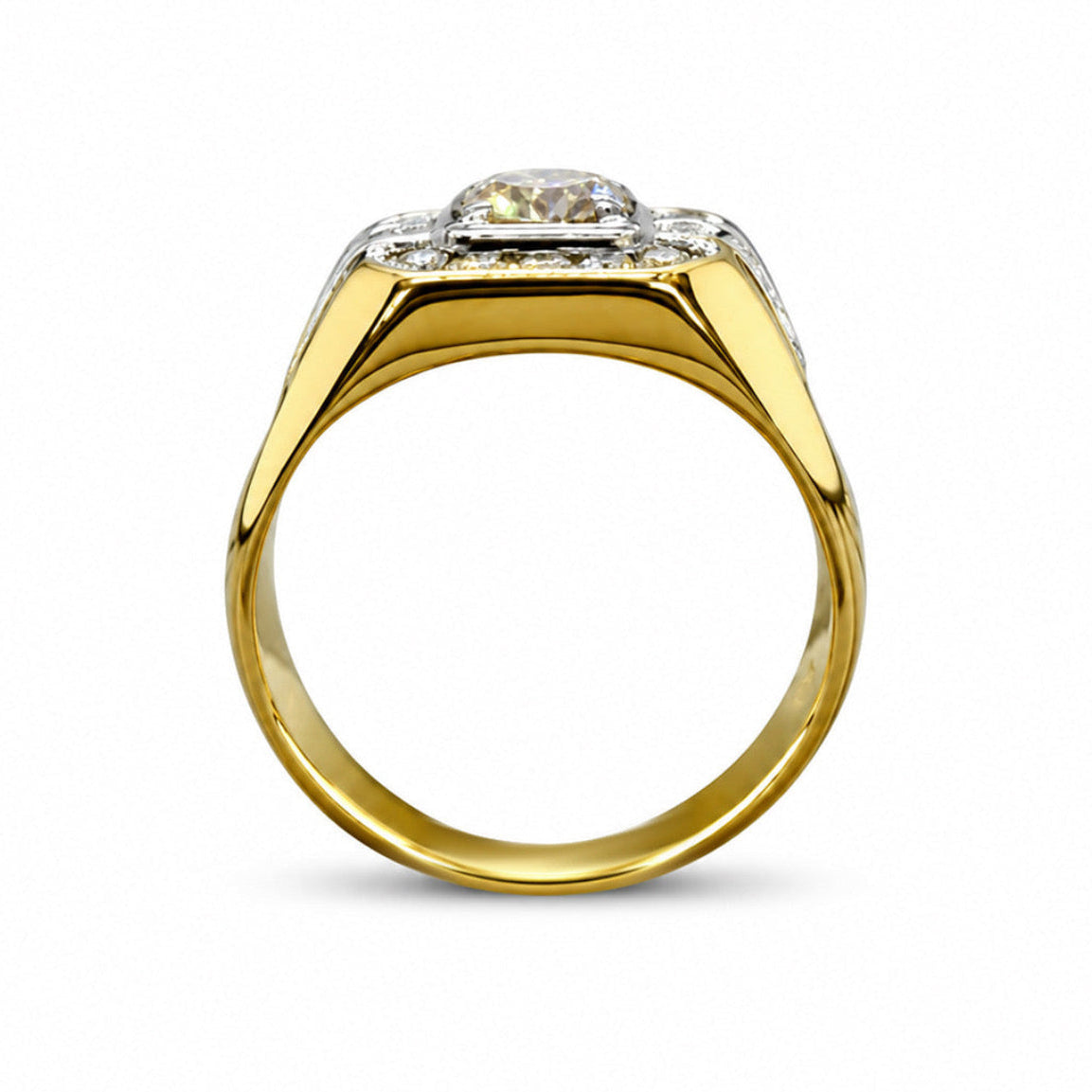 18K Yellow Gold Natural Origin Diamond Ring