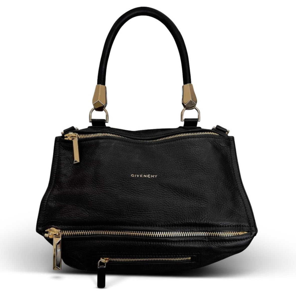 Givenchy Pandora Vintage Bag in Black Grained Leather