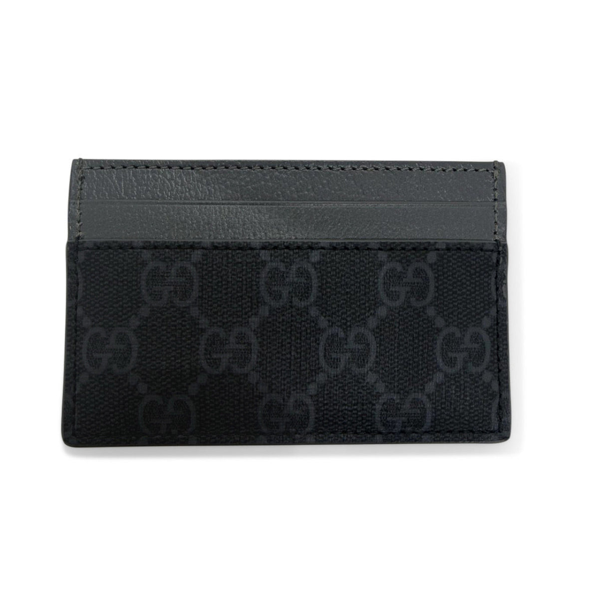 Gucci GG Card Case in Black Supreme Canvas