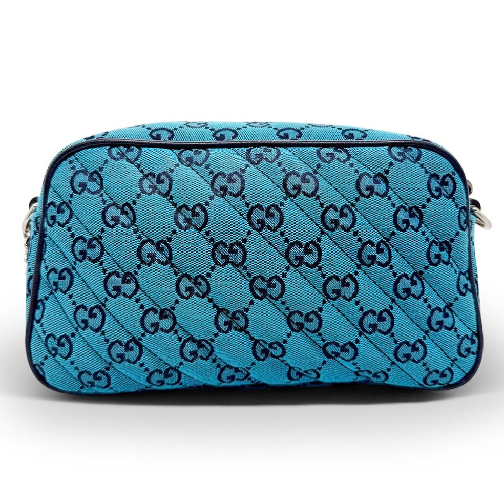 Gucci Blue GG Marmont Camera Bag