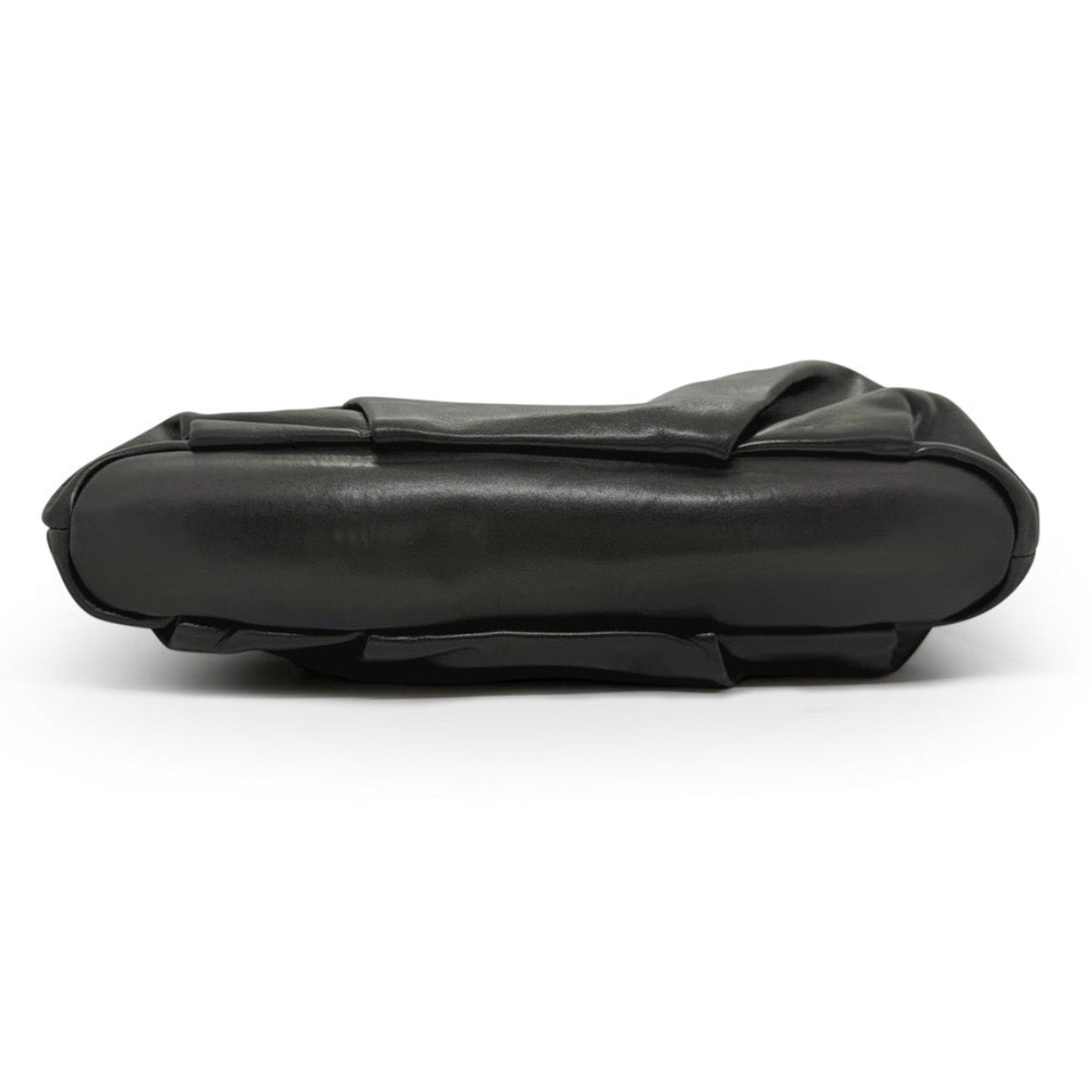 Prada Clutch in Black Gathered Leather