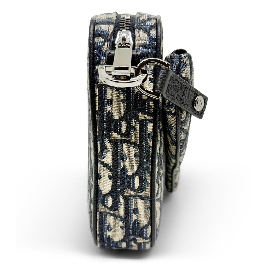 Dior Saddle Triple Pouch in Oblique Jacquard Canvas
