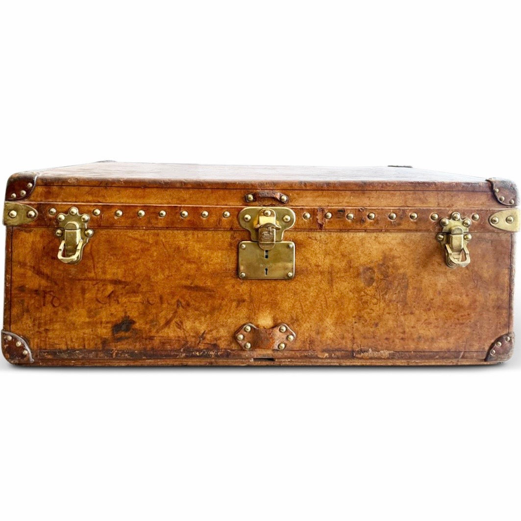Vintage 1928 Louis Vuitton leather cabin trunk