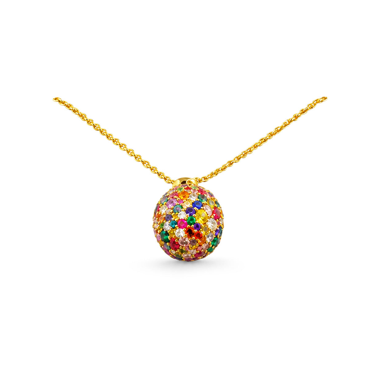 Fabergé Emotion Yellow Gold Egg Pendant & Necklace