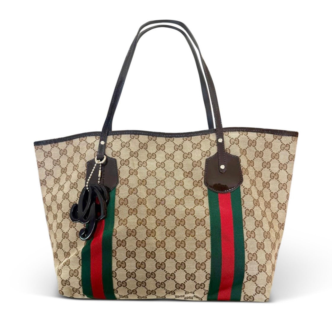 Gucci Jollie Web Charms Tote