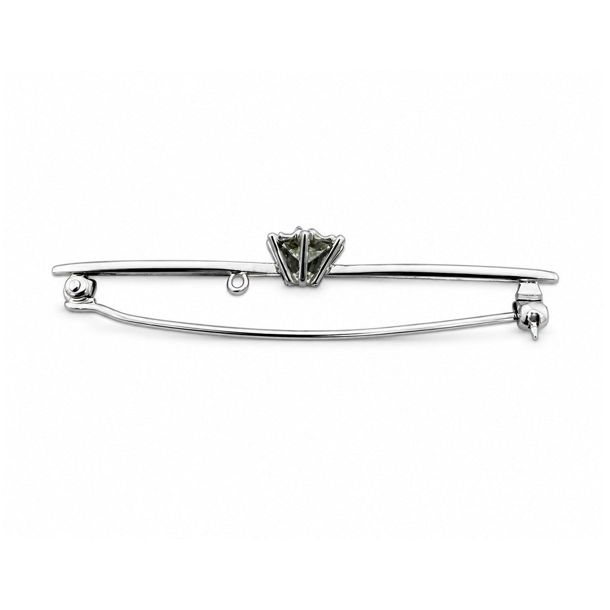 18K White Gold Natural Origin Diamond Brooch