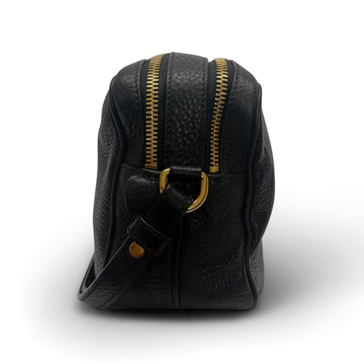 Prada Camera Bag in Black Vitello Phenix Leather