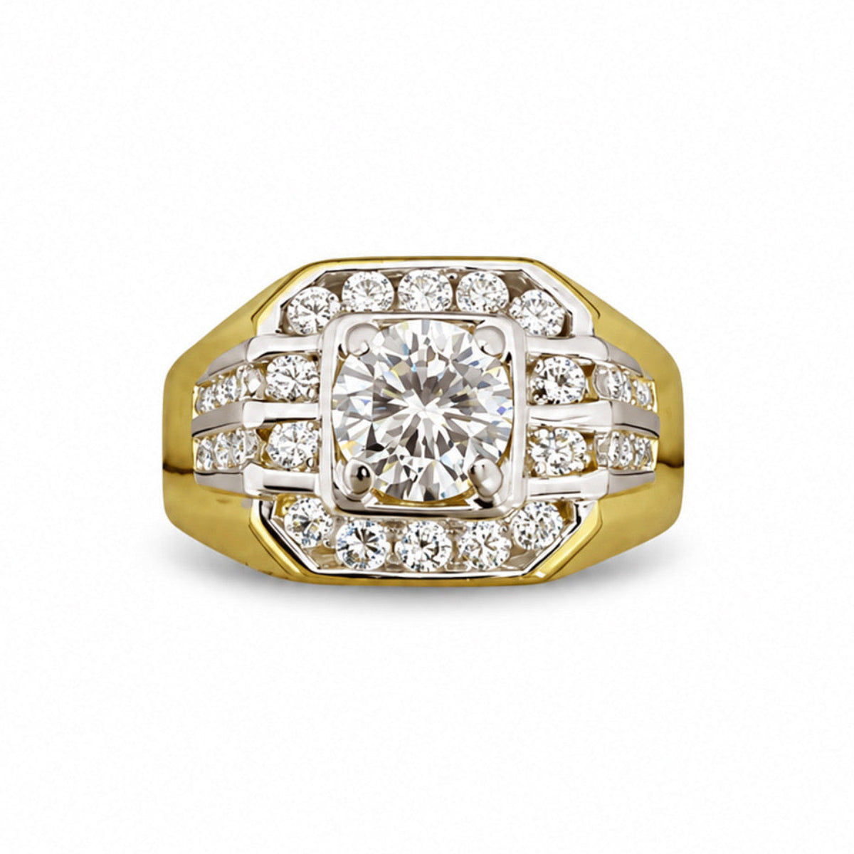 18K Yellow Gold Natural Origin Diamond Ring