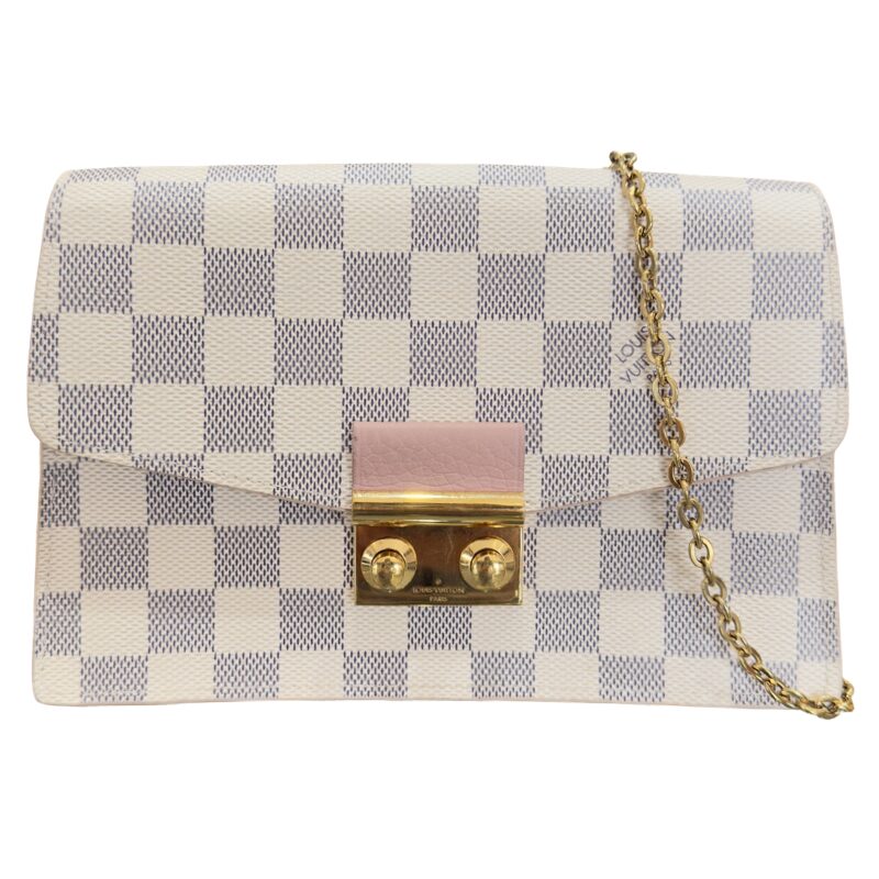 Louis Vuitton Damier Azur Croisette Chain Wallet