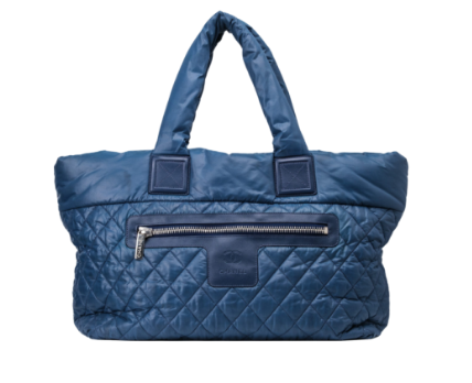 Chanel Blue Black Nylon Cocoon Tote Bag