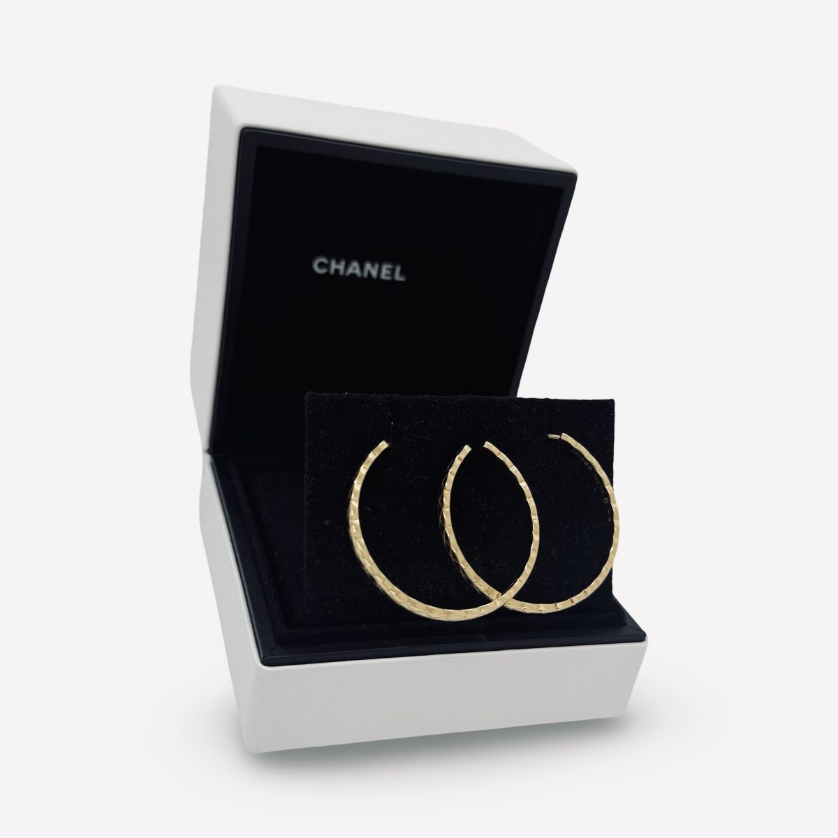 Chanel Coco Crush 18Kt Beige Gold Hoop Earrings