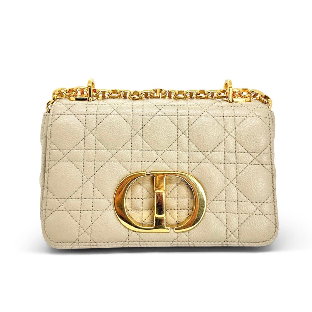 Christian Dior Calfskin Cannage Small Caro Bag