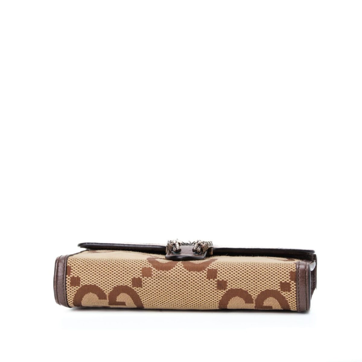 Gucci Camel Ebony Dionysus Jumbo GG Canvas Wallet Crossbody Bag