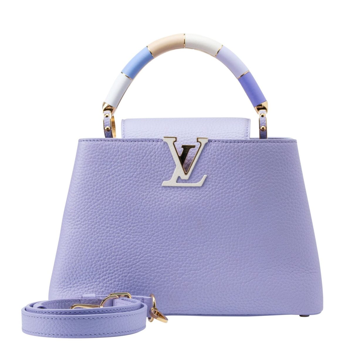 Louis Vuitton Light Purple and Cream Capucines Bag BB