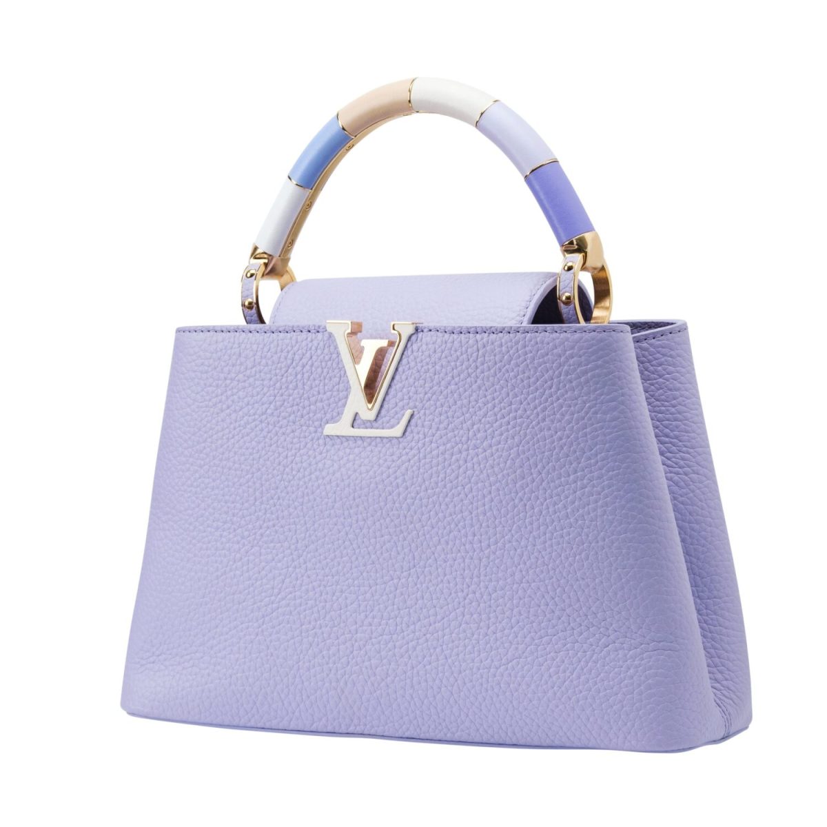 Louis Vuitton Light Purple and Cream Capucines Bag BB