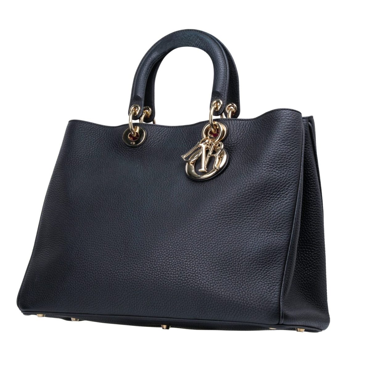 Dior Black Leather Medium Diorissimo Tote