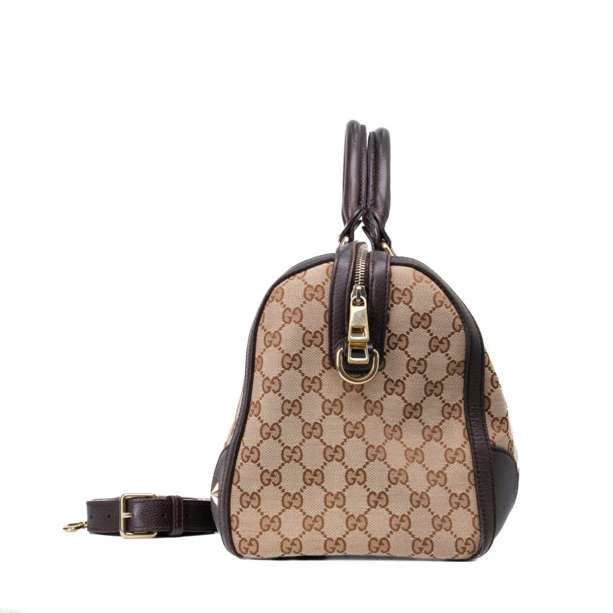 Gucci Vintage Web Medium Webby Bee Boston Brown