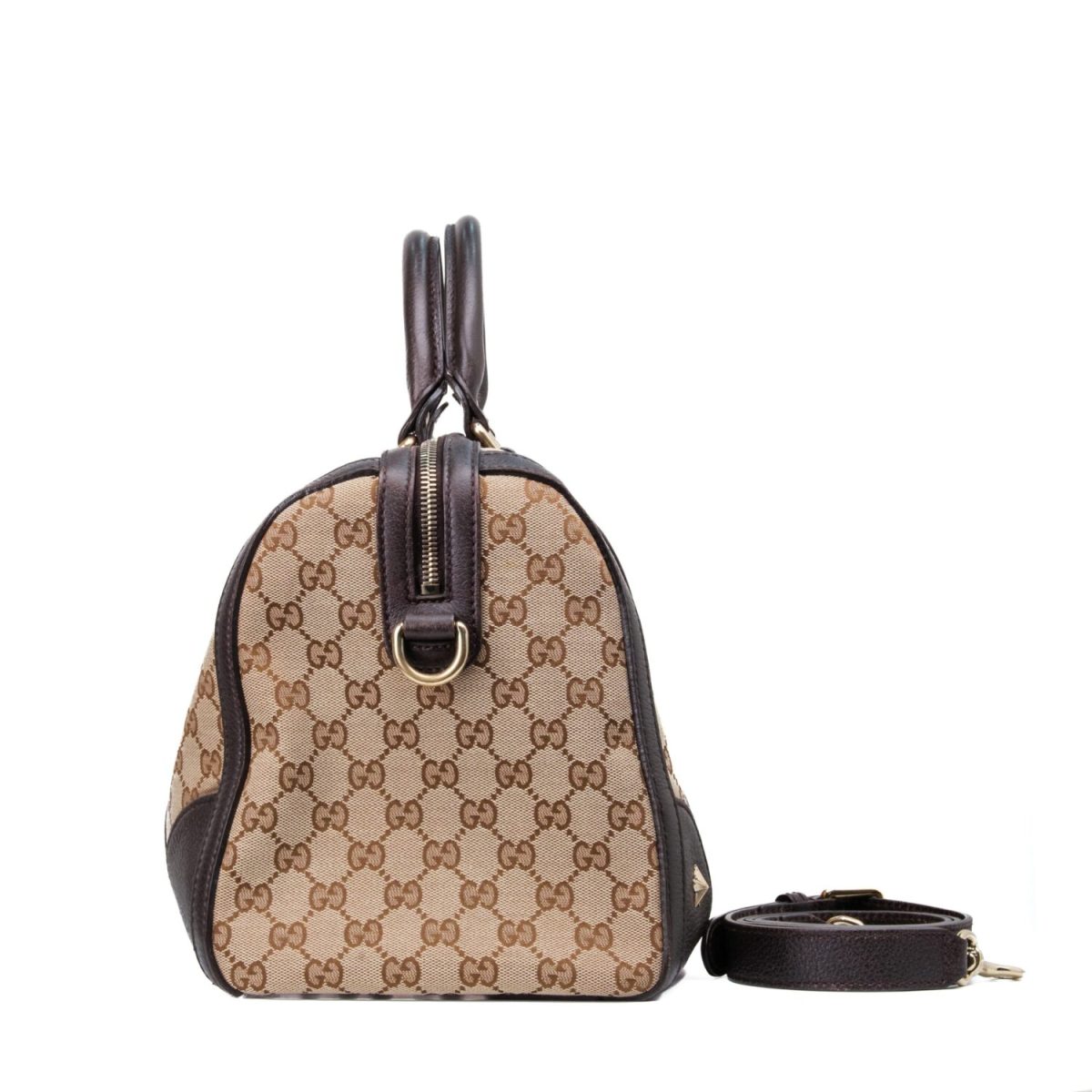 Gucci Vintage Web Medium Webby Bee Boston Brown