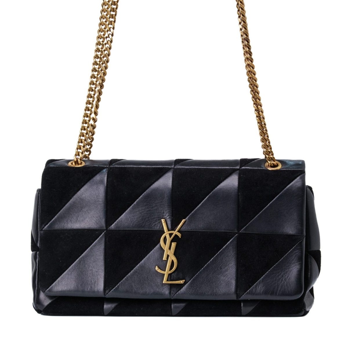 Saint Laurent Jamie Leather and Suede Shoulder Bag