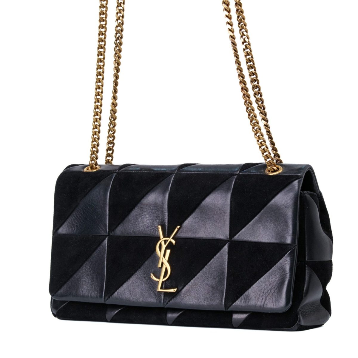 Saint Laurent Jamie Leather and Suede Shoulder Bag