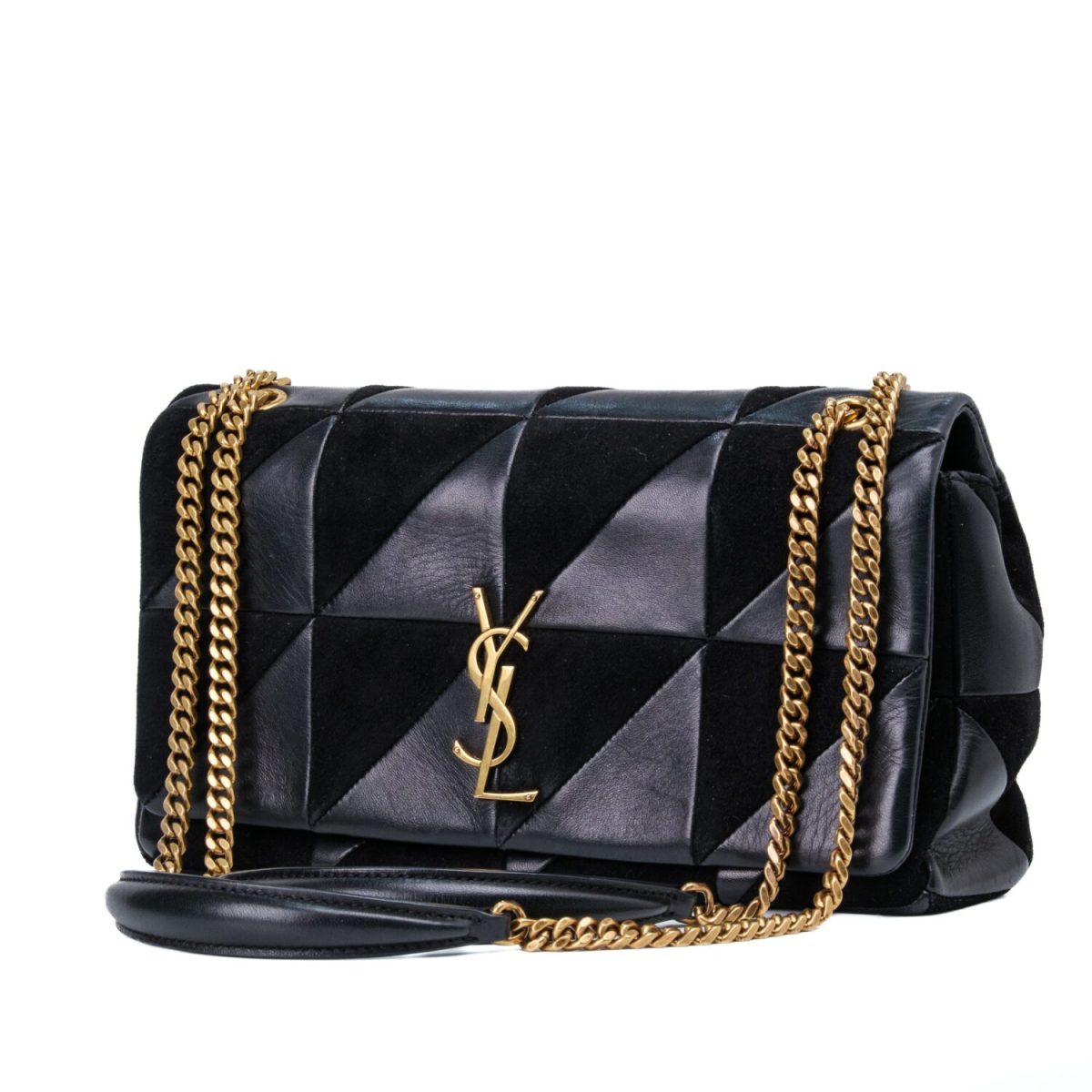 Saint Laurent Jamie Leather and Suede Shoulder Bag