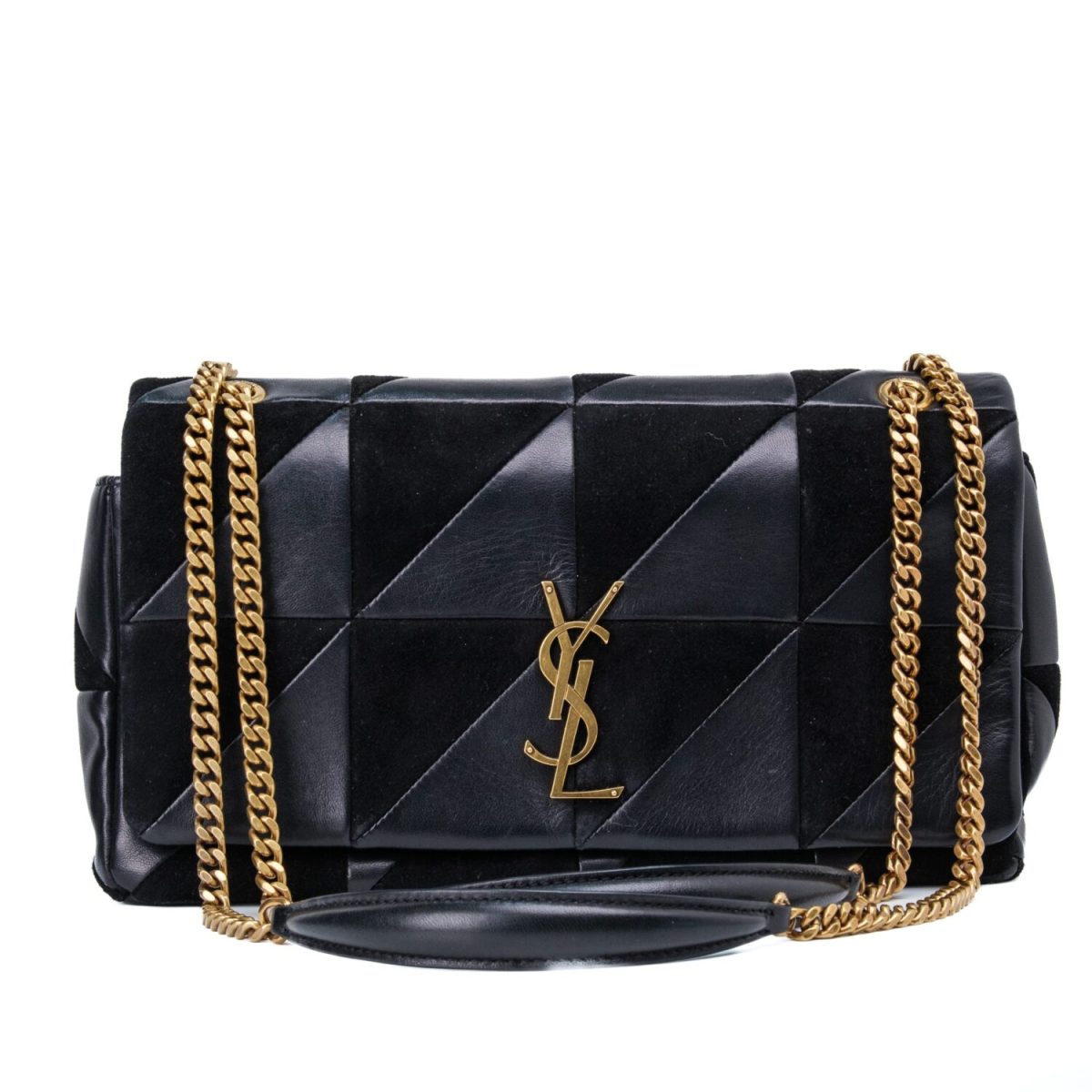 Saint Laurent Jamie Leather and Suede Shoulder Bag