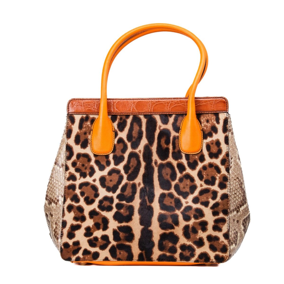 Dolce & Gabbana Snake, Fur and Crocodile Shopper Tote