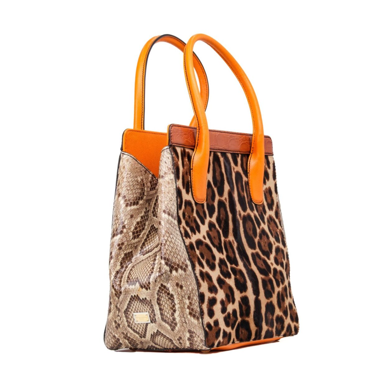 Dolce & Gabbana Snake, Fur and Crocodile Shopper Tote