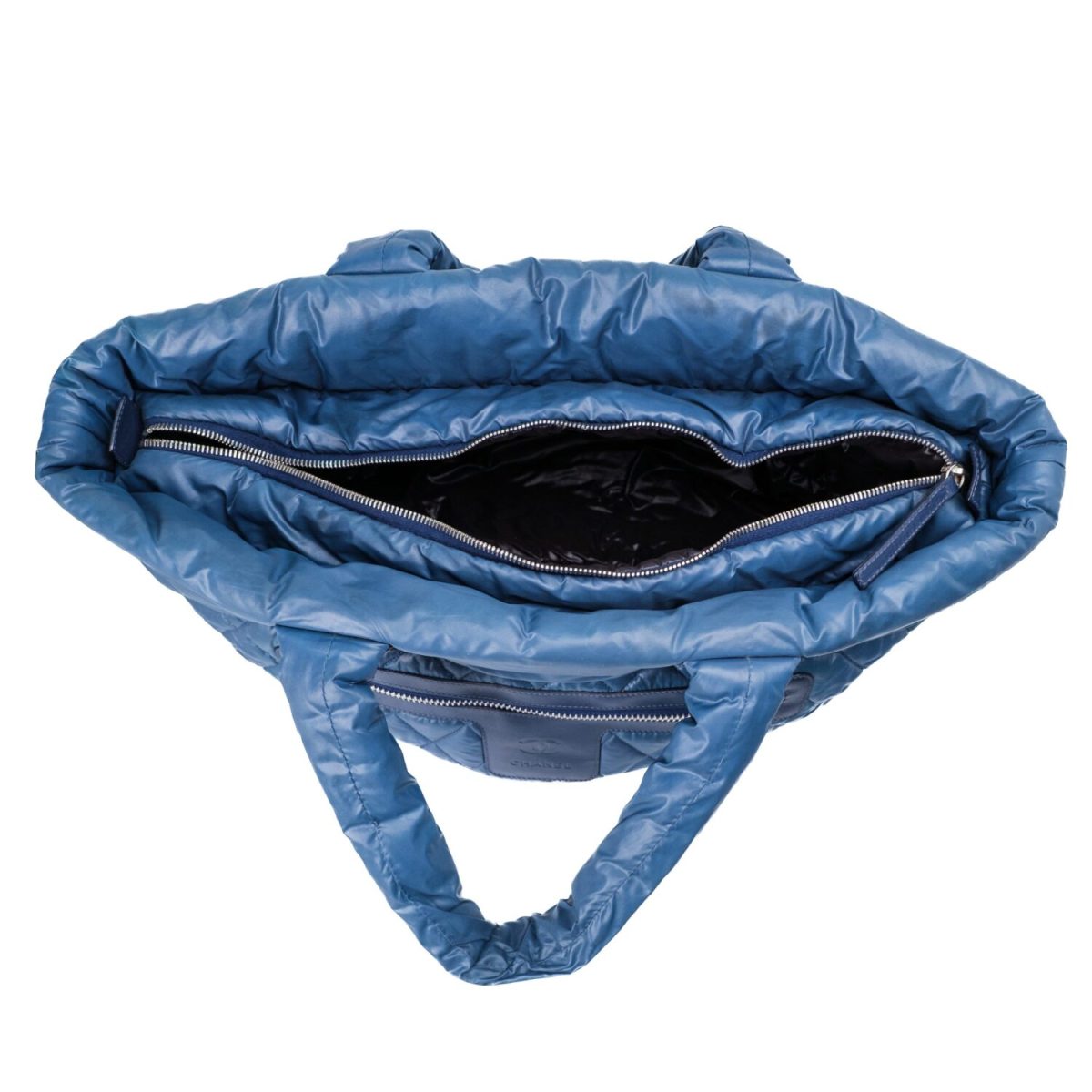 Chanel Blue Black Nylon Cocoon Tote Bag