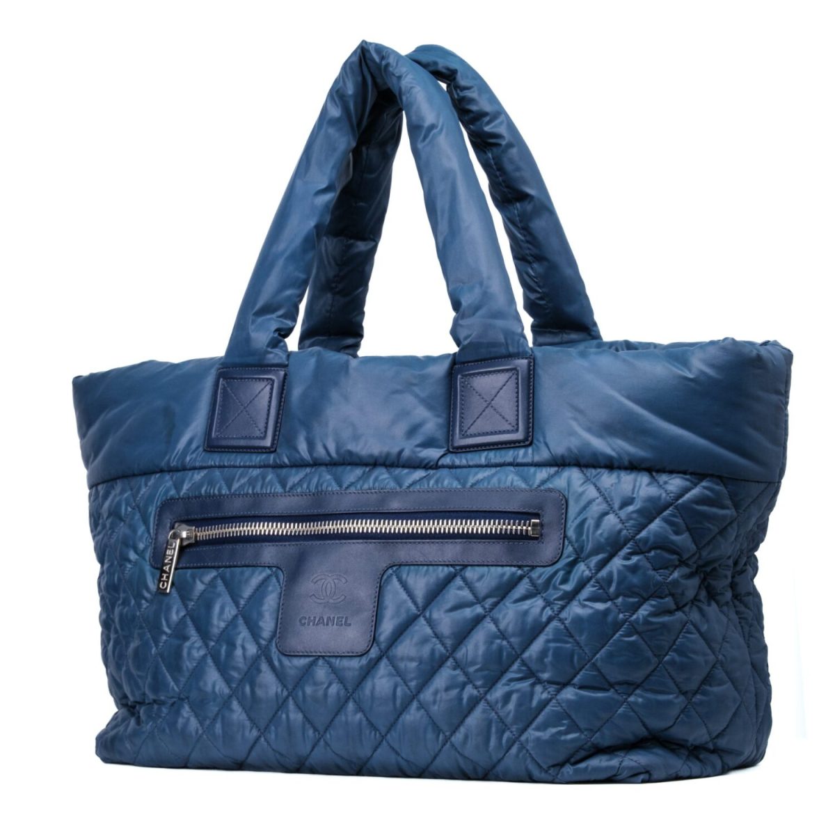 Chanel Blue Black Nylon Cocoon Tote Bag