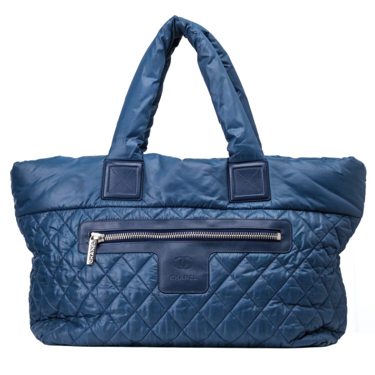 Chanel Blue Black Nylon Cocoon Tote Bag