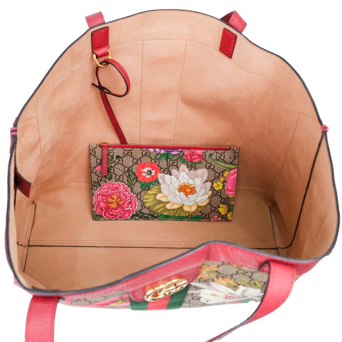 Gucci Red/Beige Leather and Coated