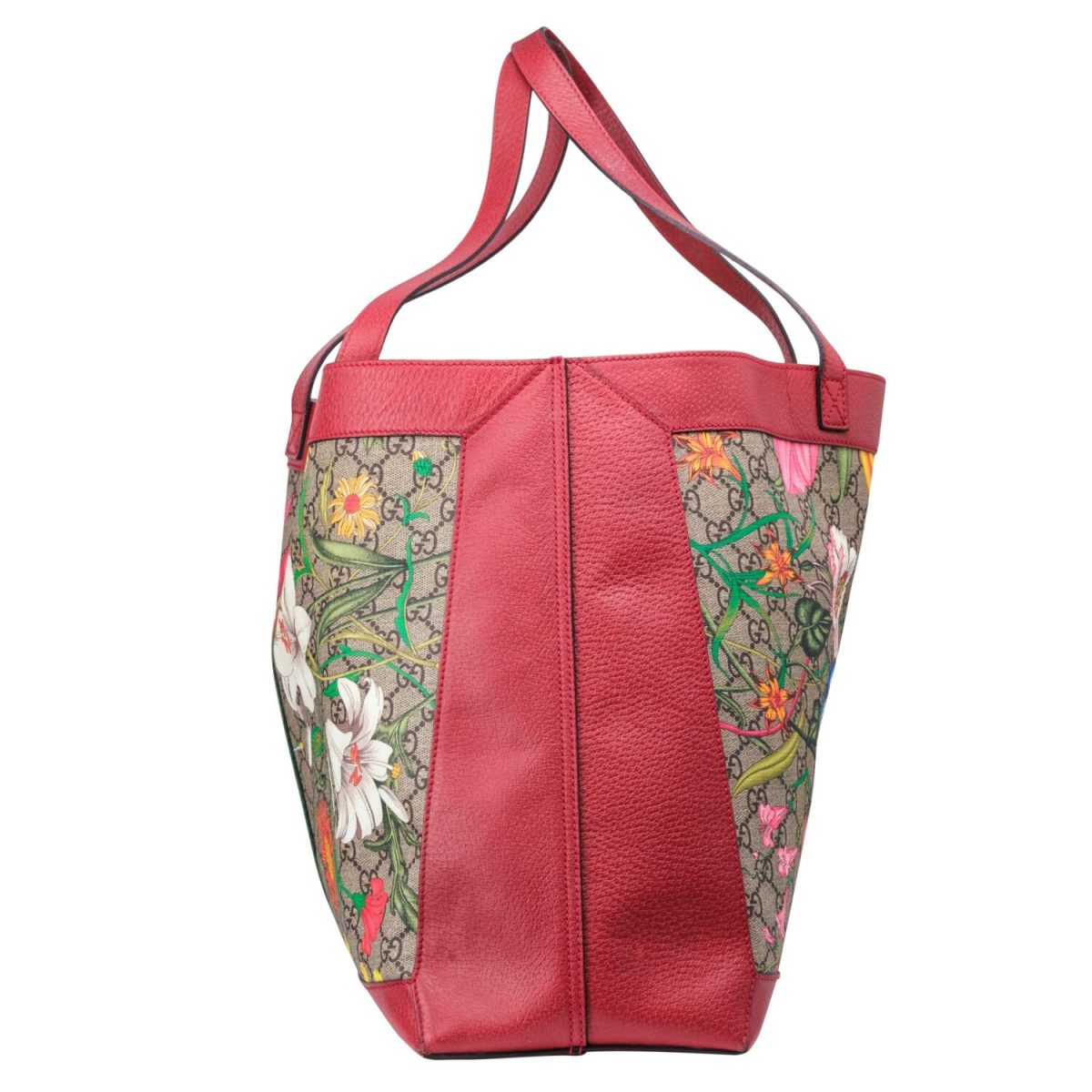 Gucci Red/Beige Leather and Coated