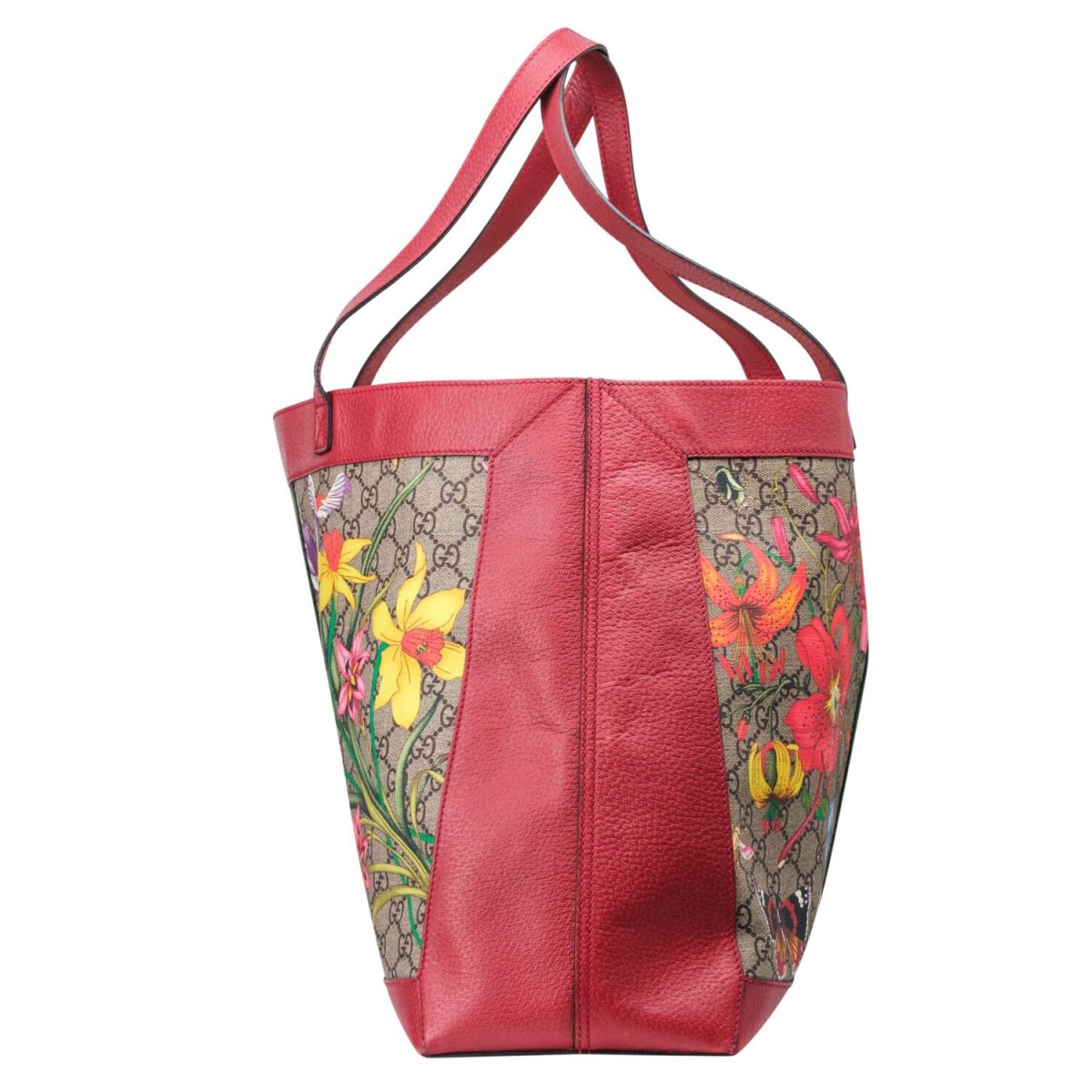 Gucci Red/Beige Leather and Coated