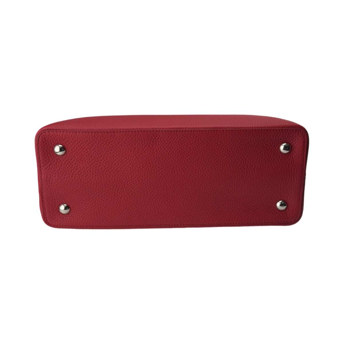 Louis Vuitton Red Leather & Python Leather Capucines MM