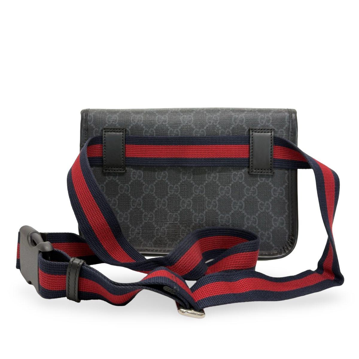 Gucci Black/Grey GG Supreme Belt Bag