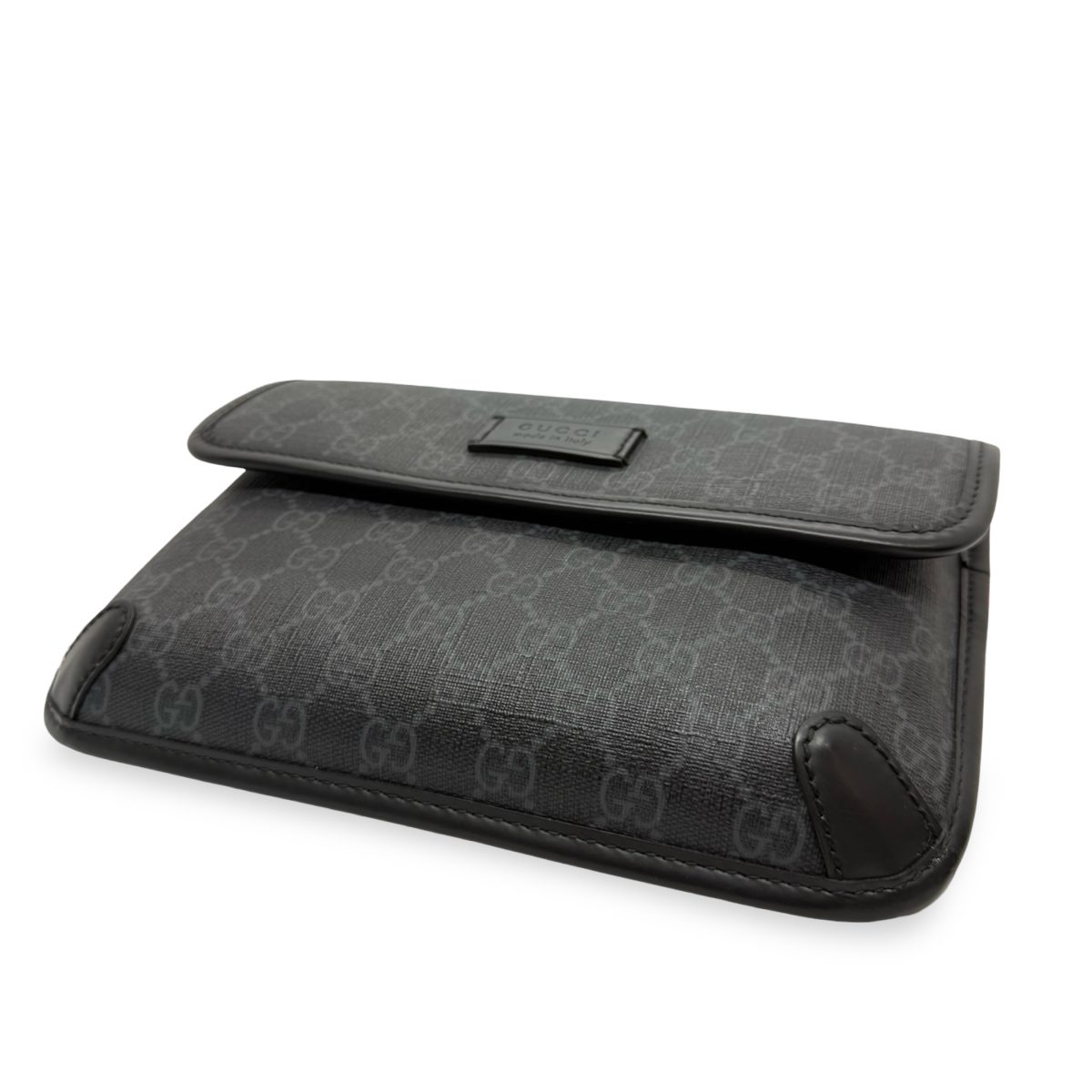 Gucci Black/Grey GG Supreme Belt Bag