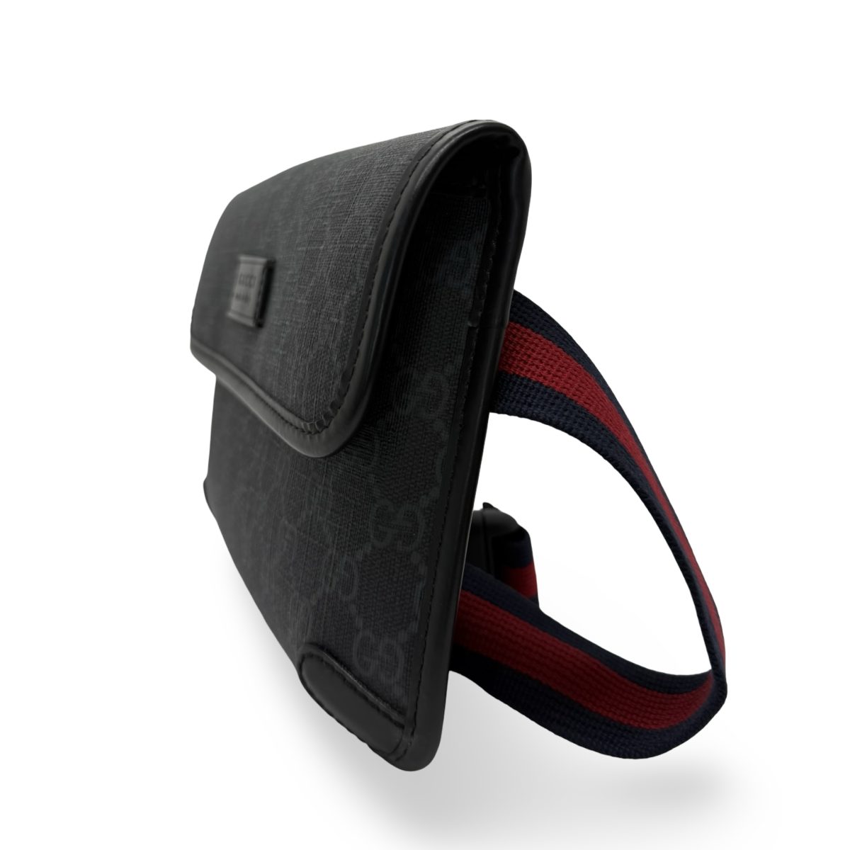 Gucci Black/Grey GG Supreme Belt Bag