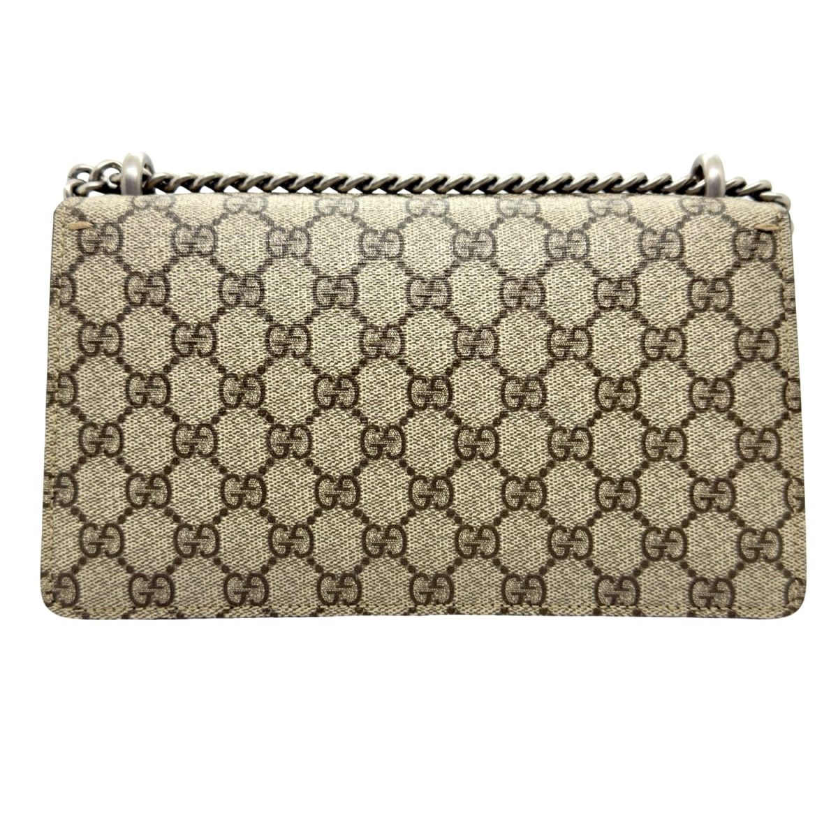 Gucci GG Supreme Monogram Suede Crystal Small Dionysus Shoulder Bag