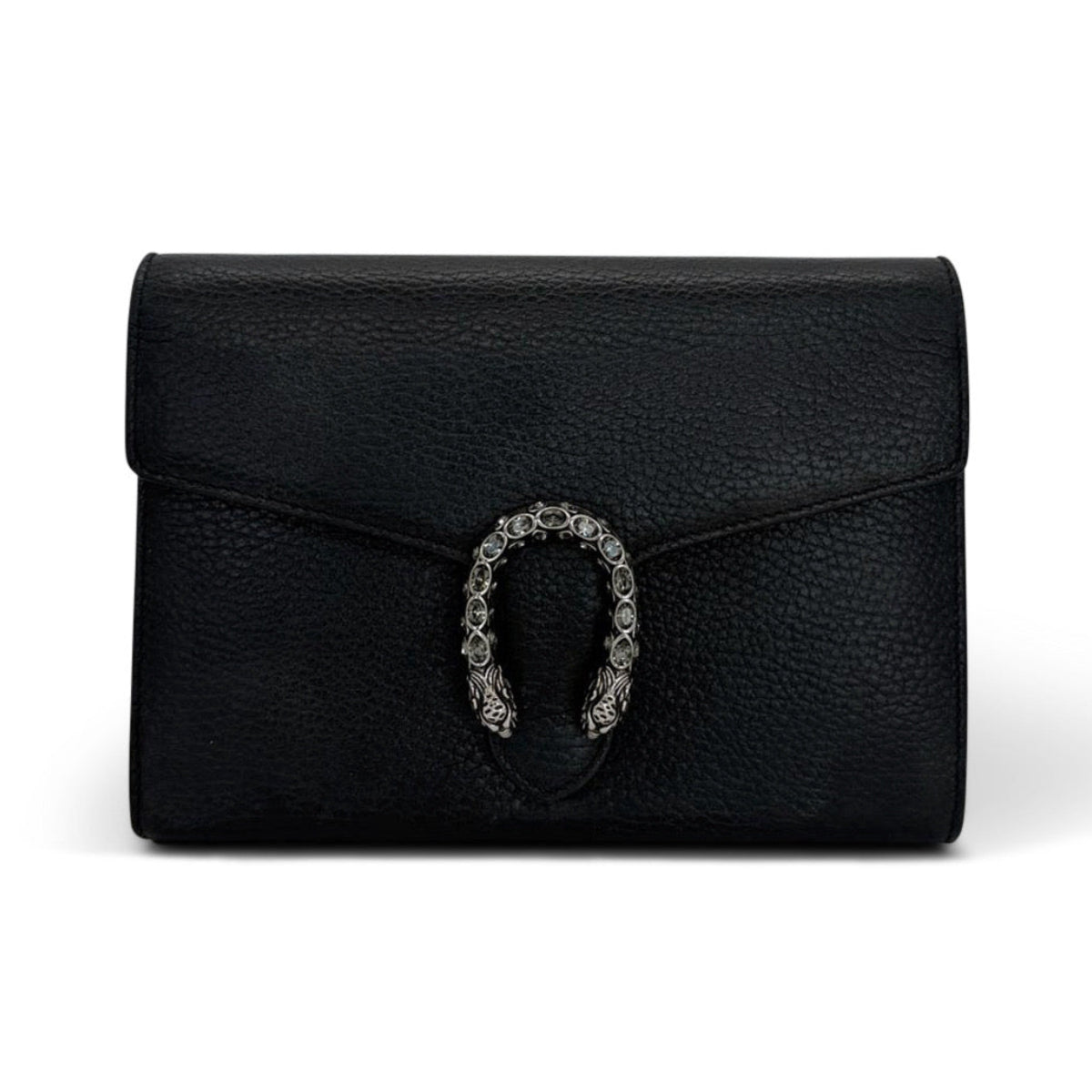 Gucci Dionysus Wallet on Chain in Black Leather