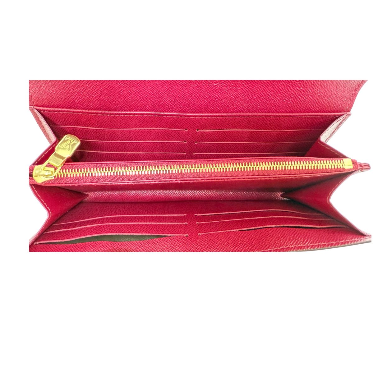 Louis Vuitton Sarah wallet Monogram Canvas fuchsia interior