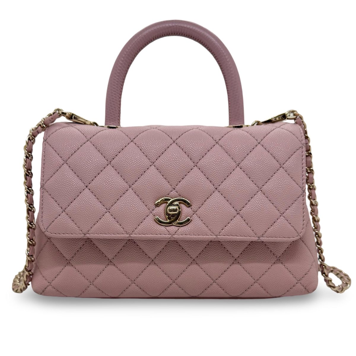 Chanel Pink quilted Caviar leather