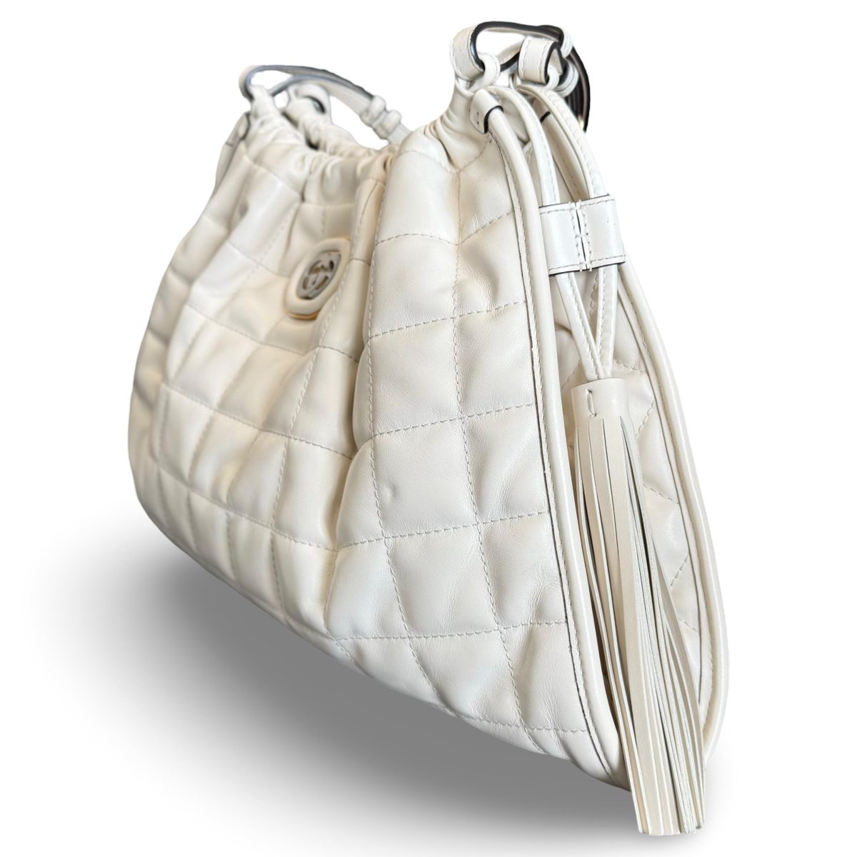 Gucci Deco Medium Tote bag in White Leather