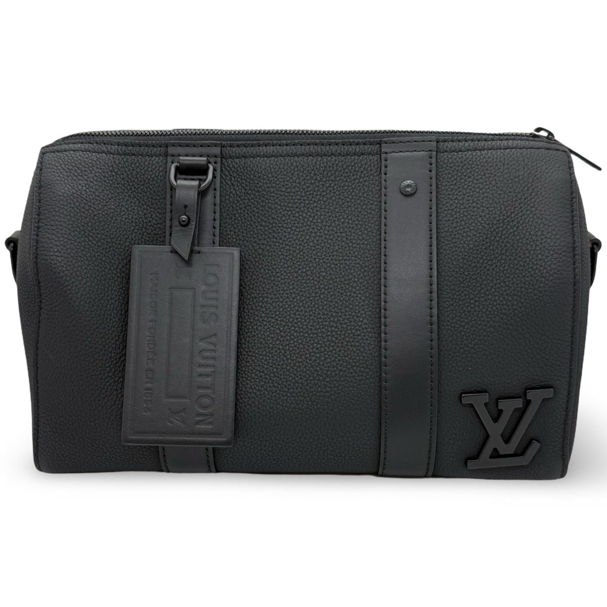 Louis Vuitton City Keepall in deep black Aerogram leather