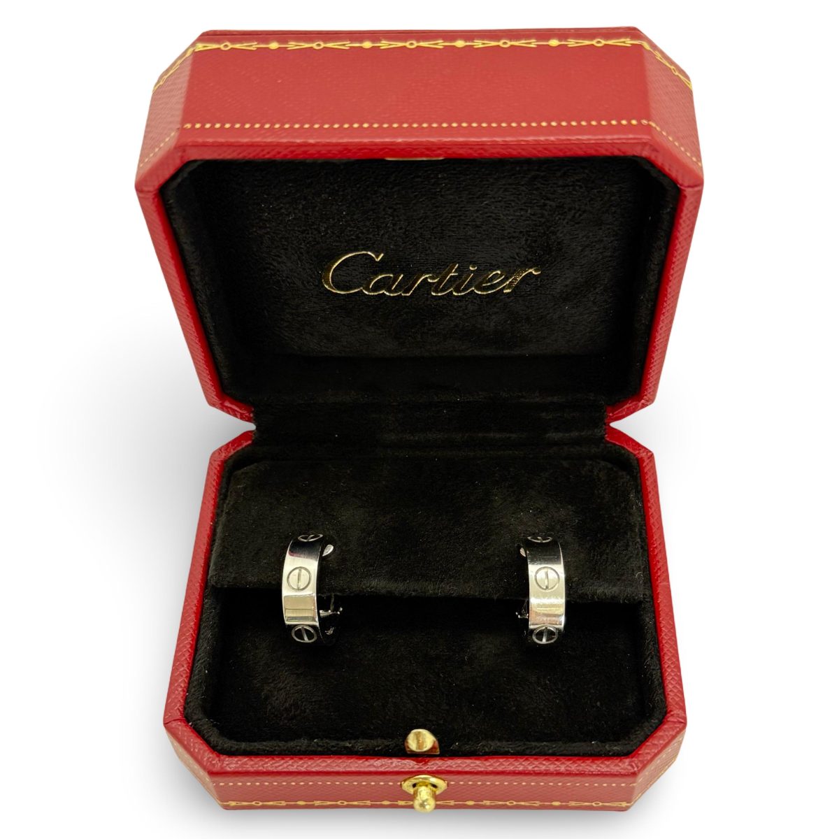 Cartier Love Hoop Earrings -18 kt White Gold