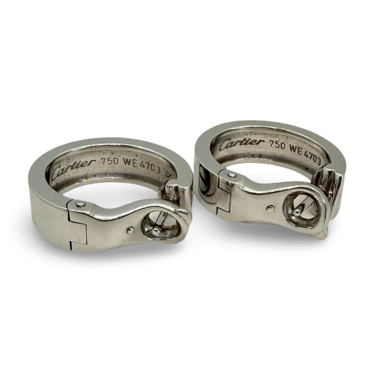 Cartier Love Hoop Earrings -18 kt White Gold