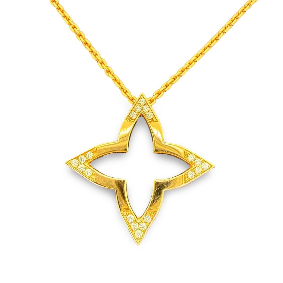 Louis Vuitton 18kt Pink Gold Ombre Blossom Diamond Pendant Necklace