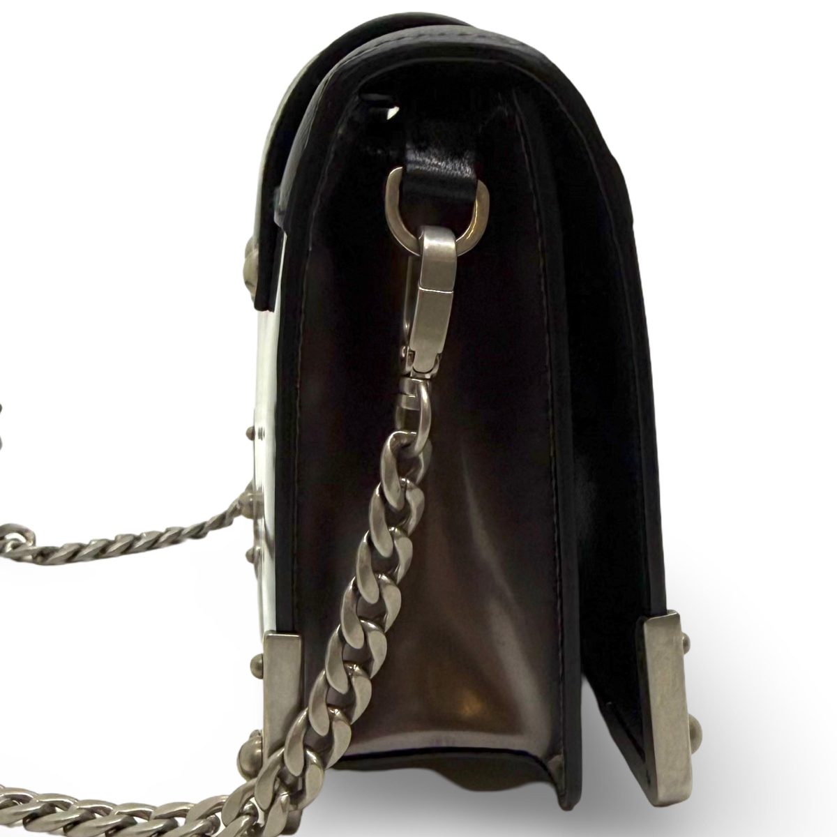 Prada Saffiano Trimmed Metallic Vitello Cahier Bag crossbody bag