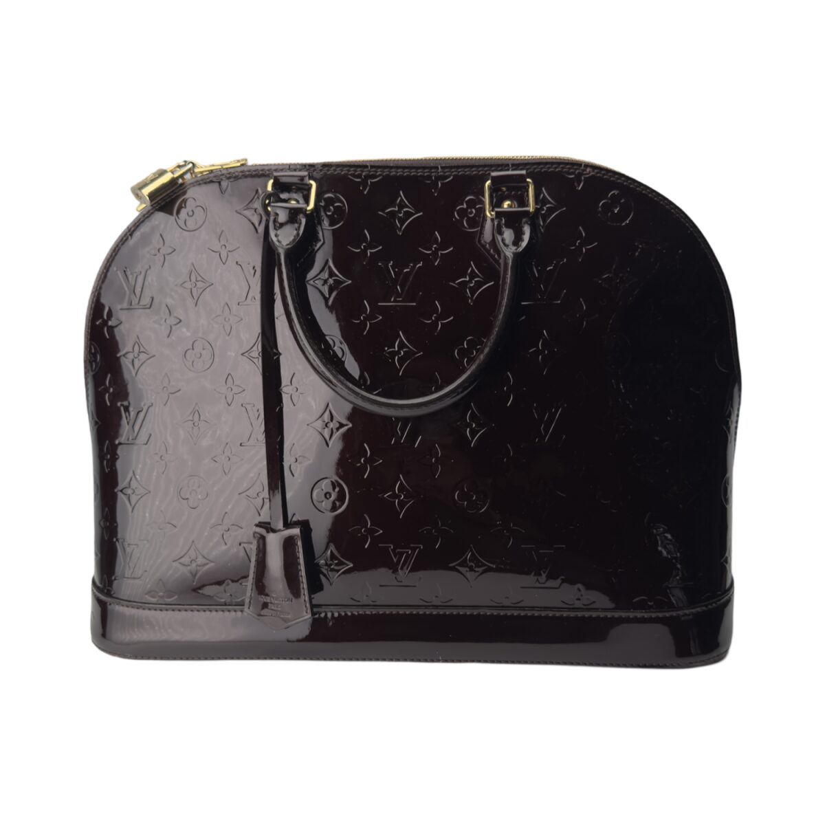 Louis Vuitton Alma GM in Plum Monogram Patent Leather